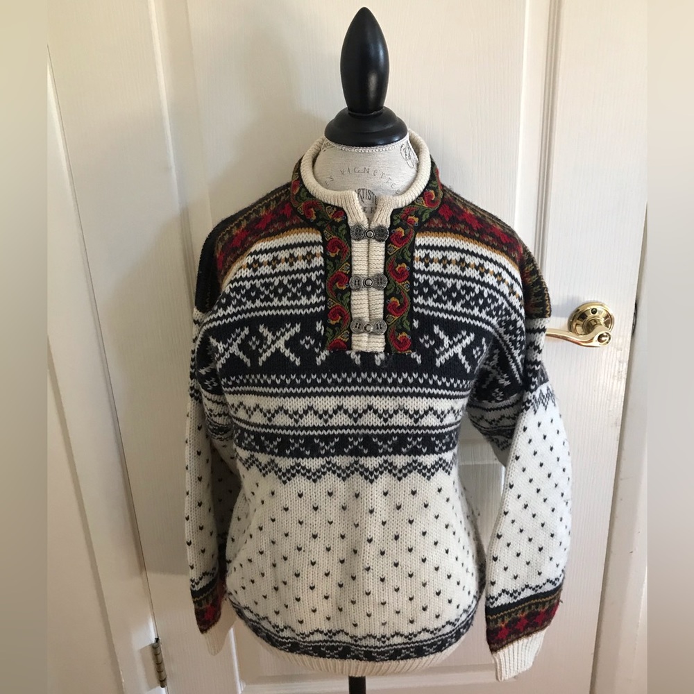 Nordic Wool Pullover Sweater, Unisex S/P